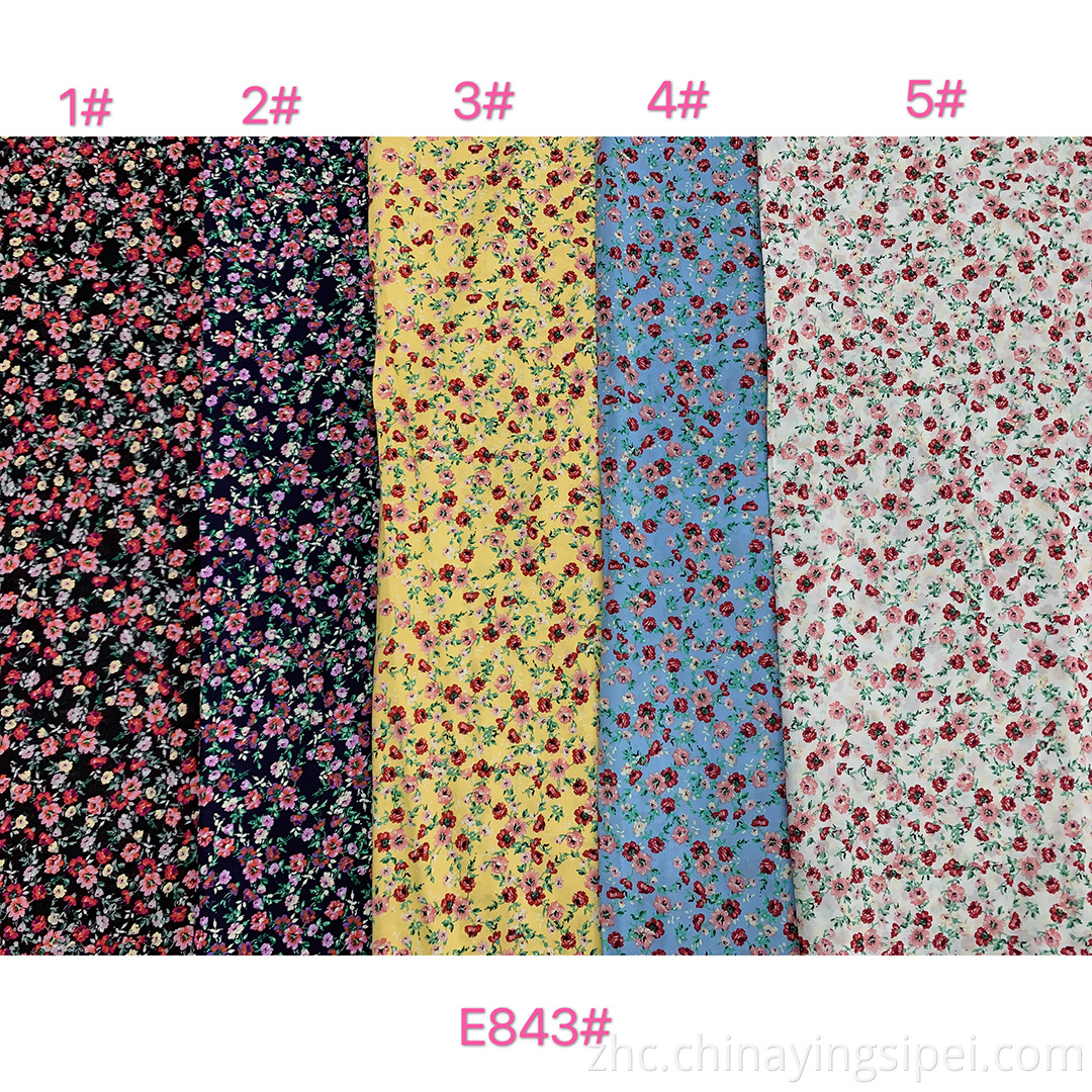 ISP纺织女装布料织物普通编织的人造丝纺织品材料印花织物用于礼服